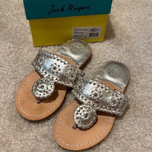 Jack Rogers Kids platinum Sandals size 9 toddler